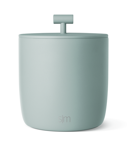 Sage green insulated container with grayish undertones, featuring a calm seafoam-adjacent color palette, model ICE-100-SGS.