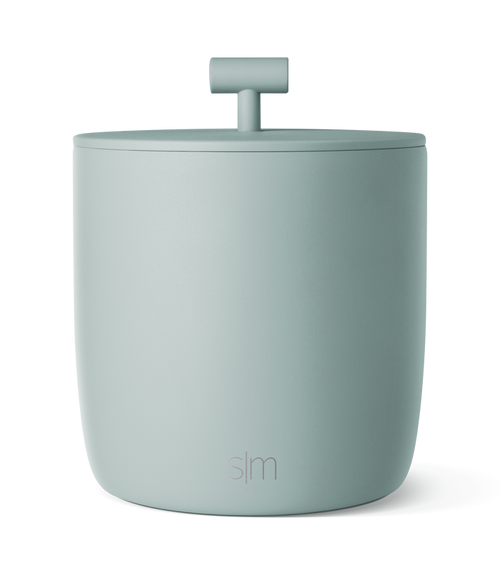 Sage green insulated container with grayish undertones, featuring a calm seafoam-adjacent color palette, model ICE-100-SGS.