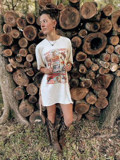 Rodeo Classics Fringed Oversized Tee DressS