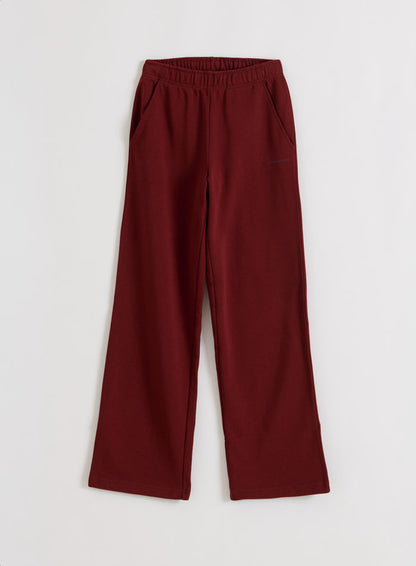 Ruby Chunky Terry Sweatpants by aim'n featuring a relaxed wide-leg fit and elastic waistband in a flatlay view.