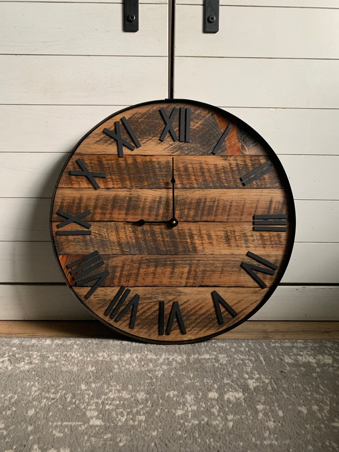 Rustic Barnwood Wall Clock
