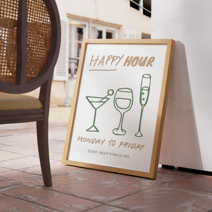 Sage Green Bar Cart Wall Art Set of 6, Wine & Vinyl Prints, Cocktail Bar Decor, Retro Gallery Wall, Printable Bar Cart Art, Vinyl Vino Art
