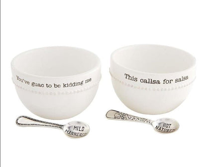 Salsa And Guac Dip Bowl Set Mud Pie Circa