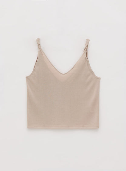 Sand Silk Knit Singlet