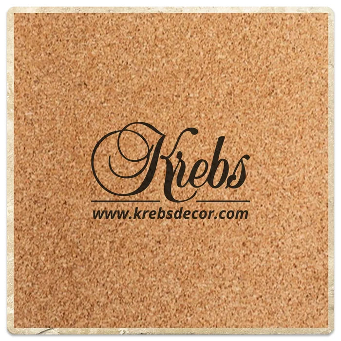 [Set of 4] 4" Square Premium Absorbent Travertine Dog Lover Coasters - Dark Brown Cocker Spaniel - Christmas by Krebs Wholesale