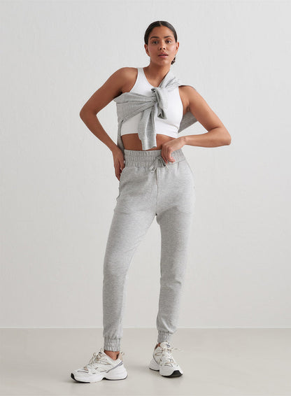 Light Grey Melange Comfy Modal Sweatpants
