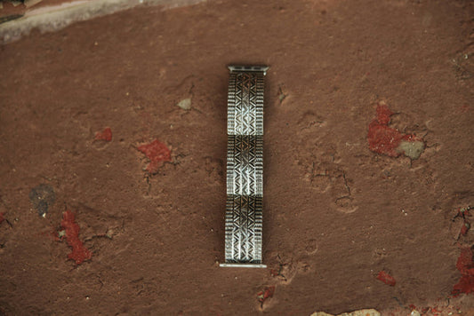 Silver Aztec Apple Watch Stretch Band
