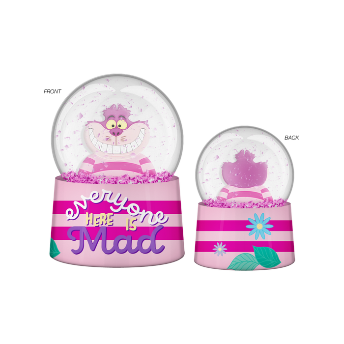 Silver Buffalo Alice in Wonderland Cheshire Cat 45mm Light Up Snow Globe