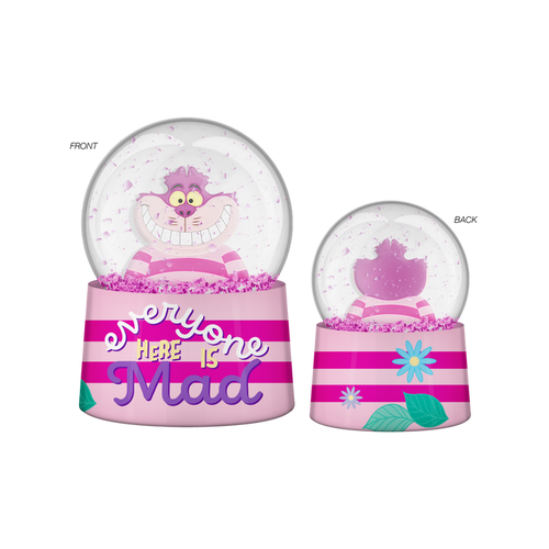 Silver Buffalo Alice in Wonderland Cheshire Cat 45mm Light Up Snow Globe
