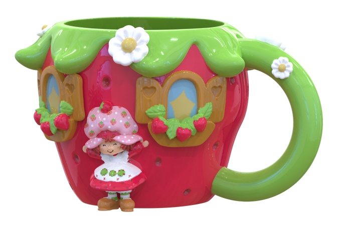 Silver Buffalo Strawberry Shortcake Cake Ceramic 3D Sculpted Mug