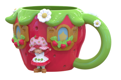 Silver Buffalo Strawberry Shortcake Cake Ceramic 3D Sculpted Mug