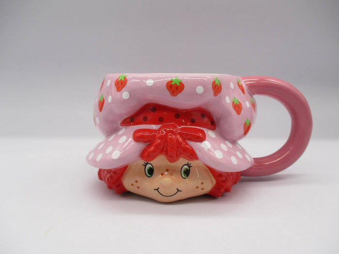 Silver Buffalo Strawberry Shortcake Head Ceramic 3D Sculpted Mug
