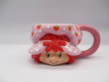 Silver Buffalo Strawberry Shortcake Head Ceramic 3D Sculpted Mug
