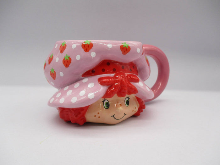 Silver Buffalo Strawberry Shortcake Head Ceramic 3D Sculpted Mug