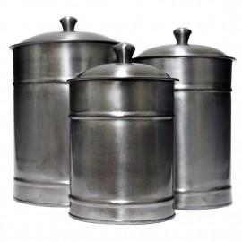 Silver Canisters (Set of 3)