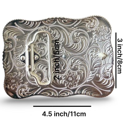 Silver Cowboy Belt Buckle