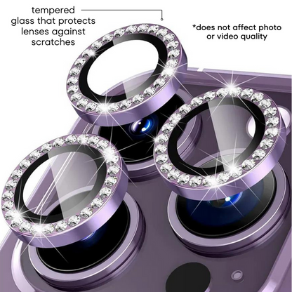 Silver Diamond Phone Camera Lens Protector