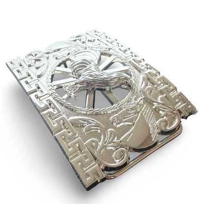 Silver Rooster Western Belt Buckle