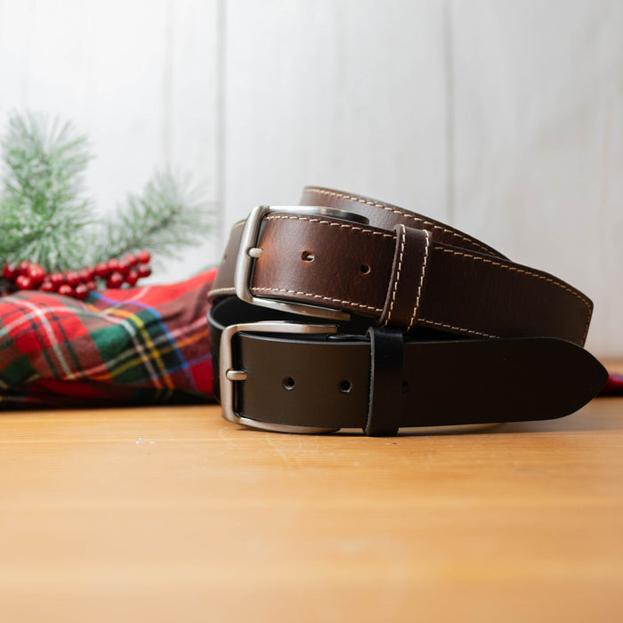 Slick City Leather Belt Set by Nickel Zero®