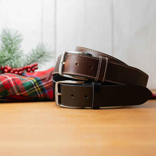 Slick City Leather Belt Set by Nickel Zero®