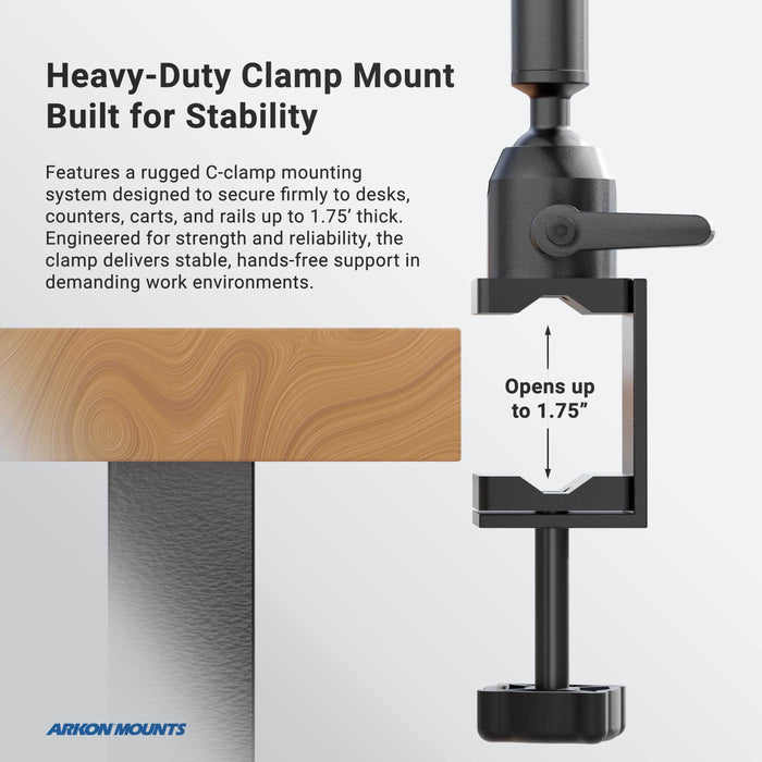 Slim-Grip® Tablet Holder with Clamp Mount and 22" Arm