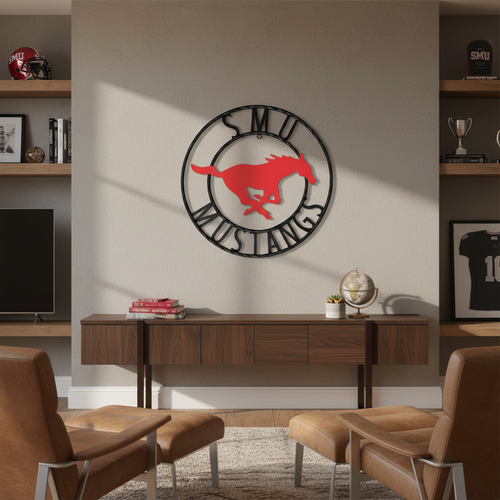 SMU Mustangs Wrought Iron Wall Decor