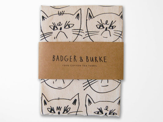 Snitty Kitty Life Is Beautiful Tea Towel
