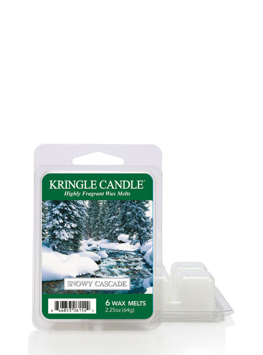 Kringle Candle wax melt package with snowy landscape design on a white background