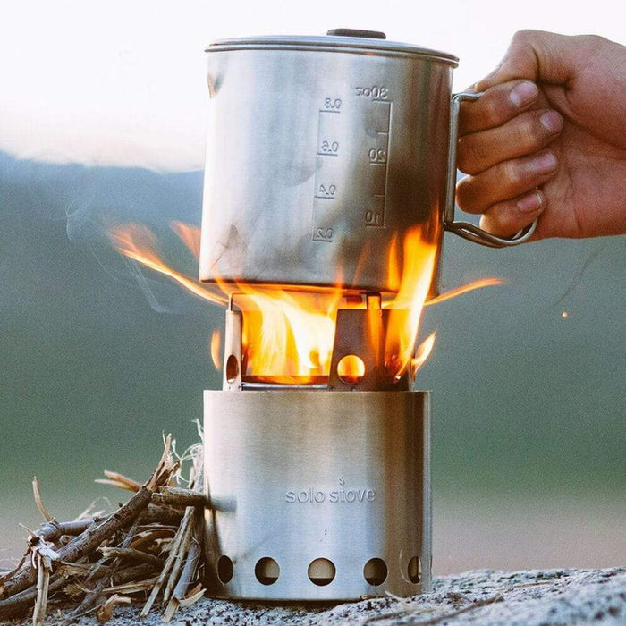 Solo Stove Pot 900 30 oz Lightweight Stainless Steel Cooking Pot