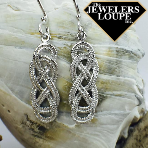 Southern Gates Harbor Series Sterling Silver Nautical Knot Earrings
