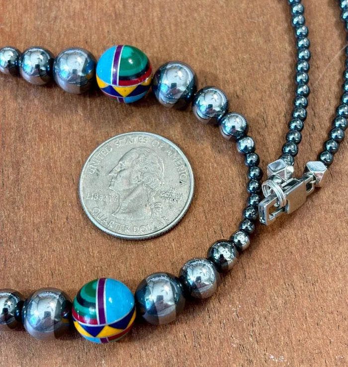 Horizon Spectrum Inlay Beaded Necklace