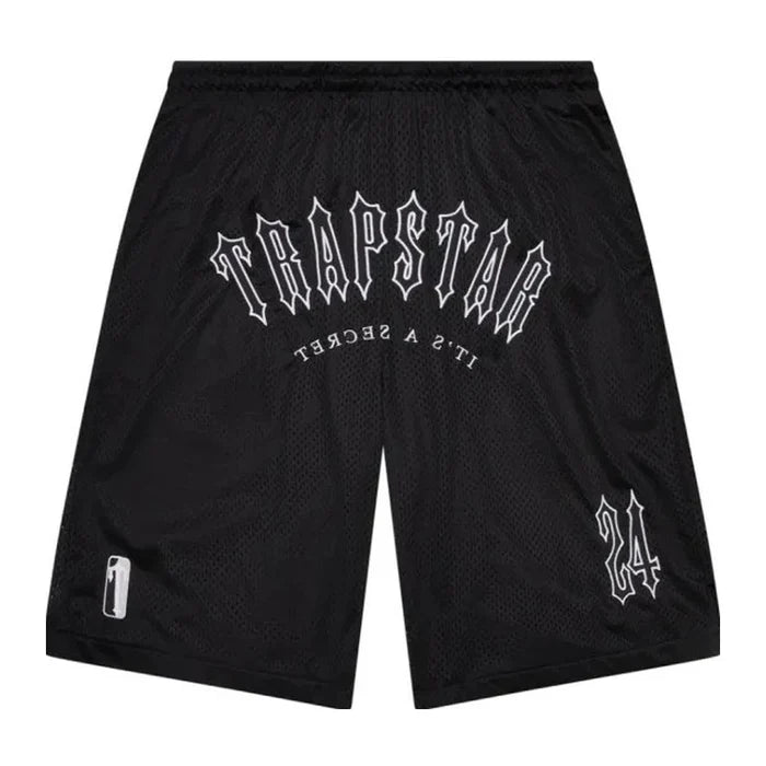 Spodenki Trapstar Irongate Arch Basketball Shorts Black TRAPSTAR Spodnie