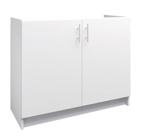 Spülenunterschrank 100cm Weiß Matt – Küchen Unterschrank für Spüle Schrank