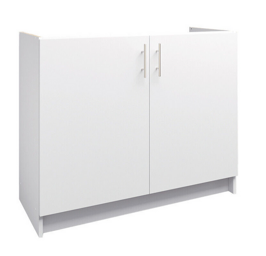Spülenunterschrank 100cm Weiß Matt – Küchen Unterschrank für Spüle Schrank