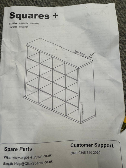 Squares Plus 16 Cube Storage Unit - White (B Grade)