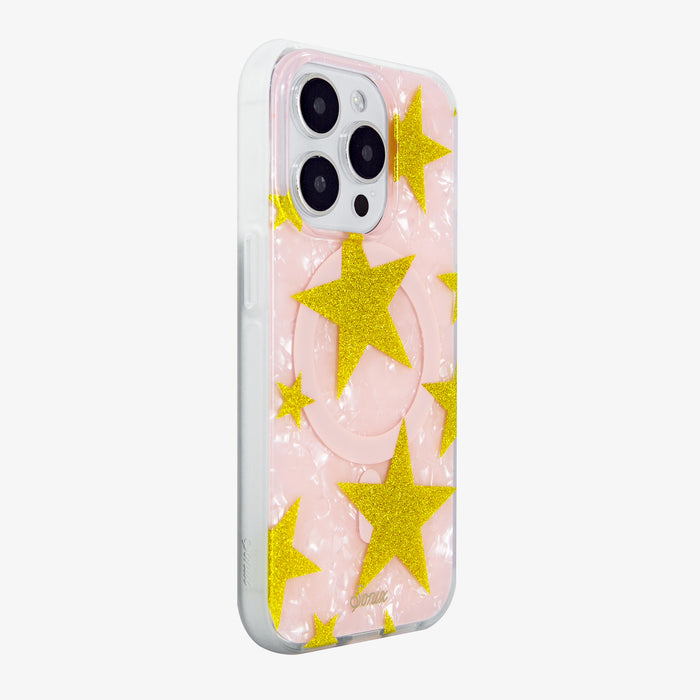 Starry Pink Tort MagSafe® Compatible iPhone Case
