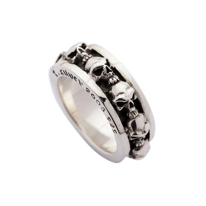 Goth Skull Ring Front View