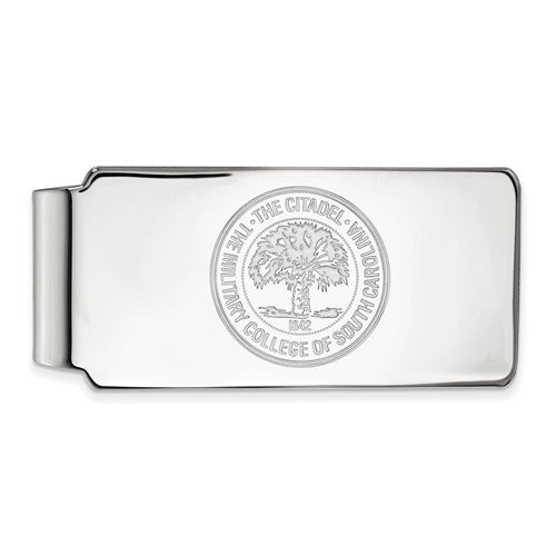 Sterling Silver LogoArt Officially Licensed The Citadel Money Clip
