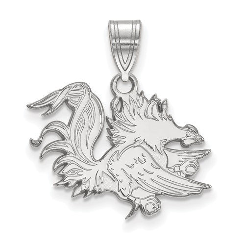Sterling Silver LogoArt Officially Licensed University Of South Carolina Medium Pendant