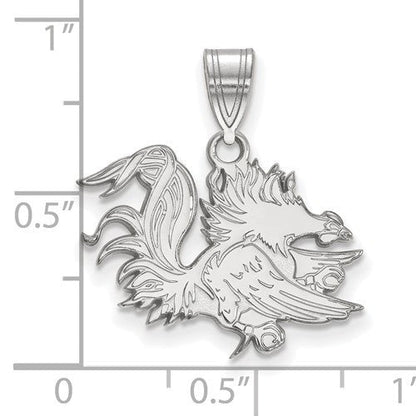Sterling Silver LogoArt Officially Licensed University Of South Carolina Medium Pendant