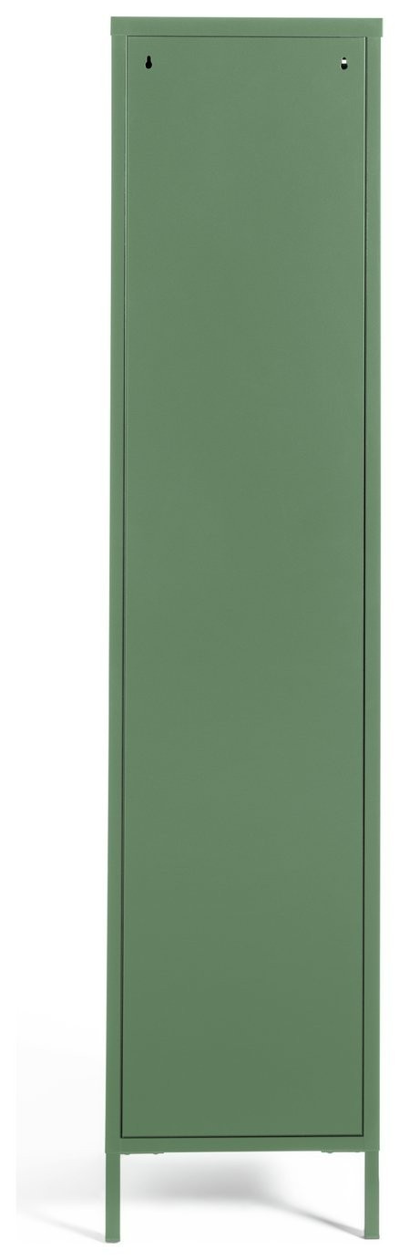 Stevie Tall 1 Door 4 Shelf Locker - Green | Vertical Space Solution