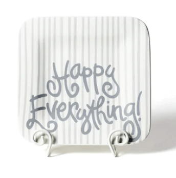 Stone Skinny Stripe Happy Mini Platter Happy Everything