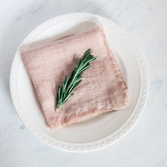 Stone Washed Linen Cocktail Napkin