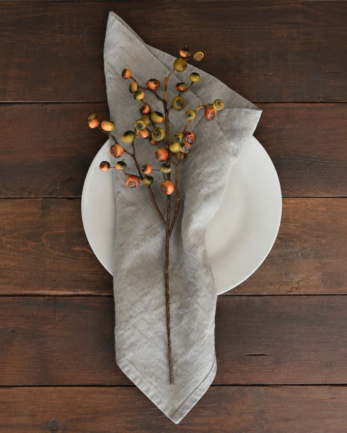 Stone Washed Linen Dinner Napkins