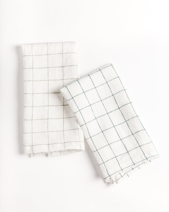 wholesale linen windowpane napkins