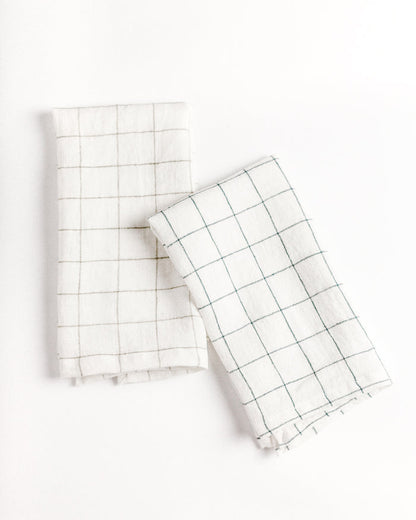 wholesale linen windowpane napkins