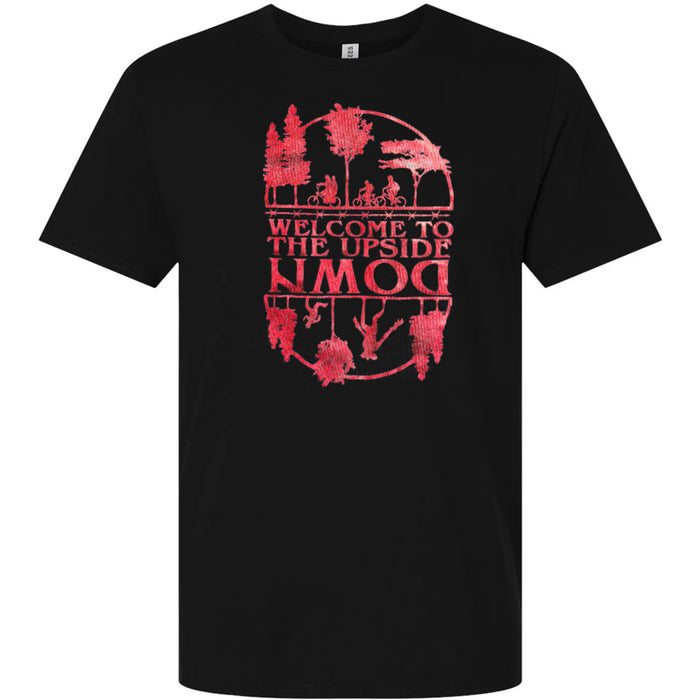 Stranger things - Upside Down Black Adult T-Shirt