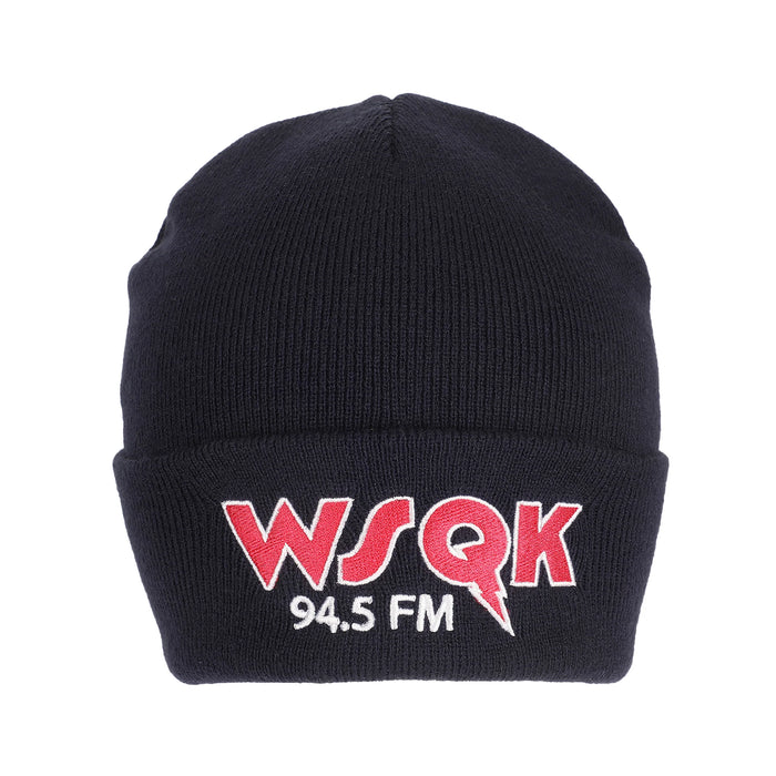 Stranger Things - WSQK Embroidery Navy Acrylic Yarn Standard Cuff Beanie