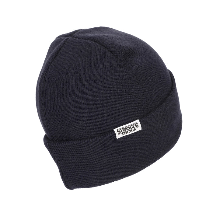 Stranger Things - WSQK Embroidery Navy Acrylic Yarn Standard Cuff Beanie