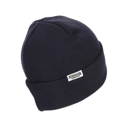Stranger Things - WSQK Embroidery Navy Acrylic Yarn Standard Cuff Beanie